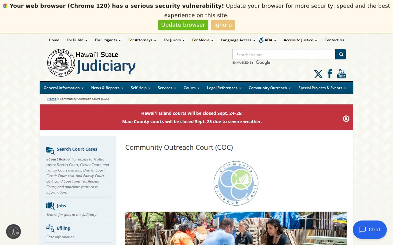 Hawaiʻi warrant records and Community Outreach Court information