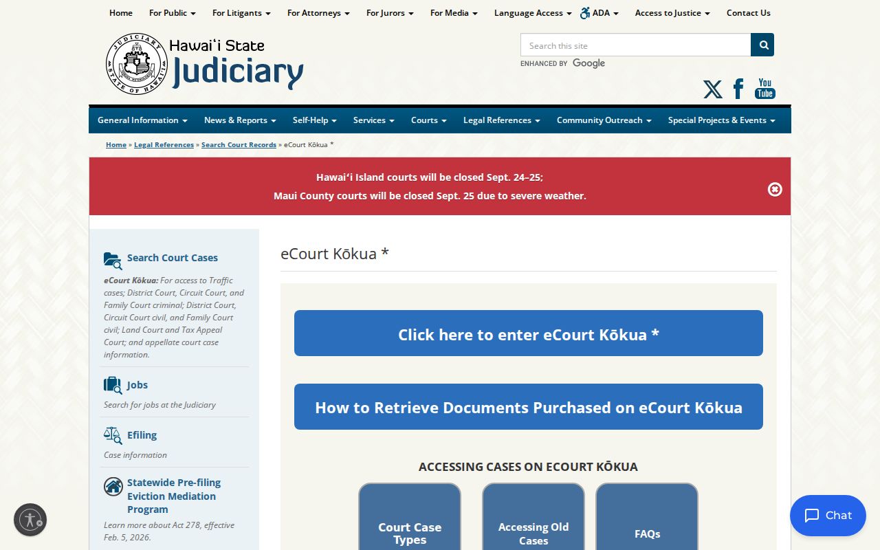 Hawaiʻi warrant records public case search information